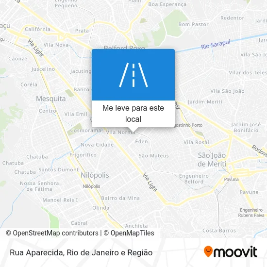 Rua Aparecida mapa