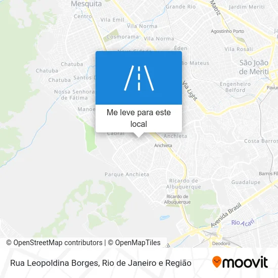 Rua Leopoldina Borges mapa