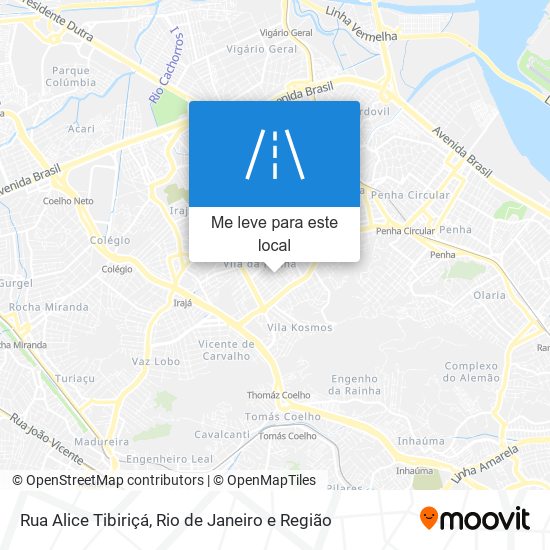 Rua Alice Tibiriçá mapa