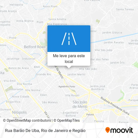 Rua Barão De Uba mapa