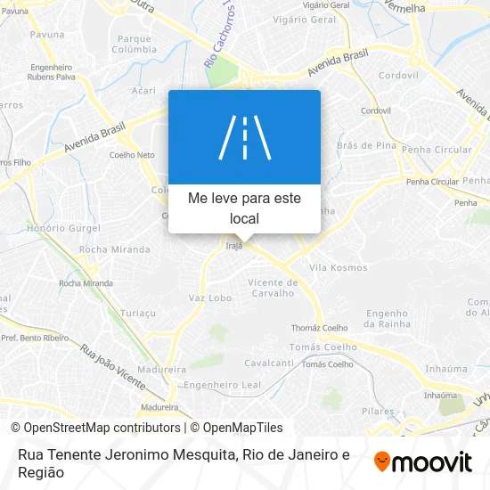 Rua Tenente Jeronimo Mesquita mapa