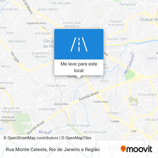 Rua Monte Celeste mapa