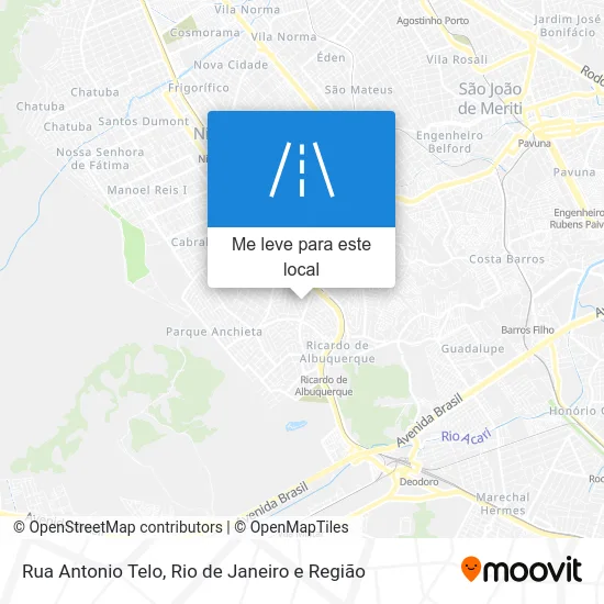 Rua Antonio Telo mapa