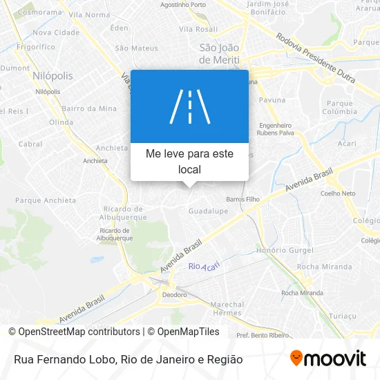 Rua Fernando Lobo mapa