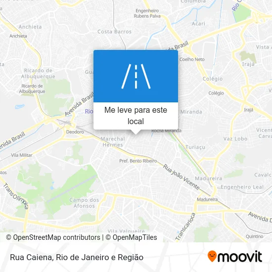 Rua Caiena mapa