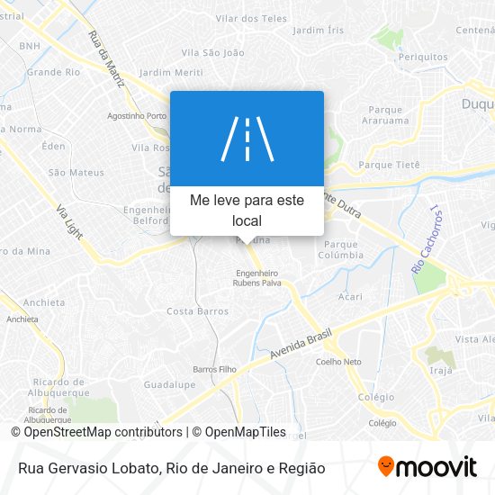 Rua Gervasio Lobato mapa