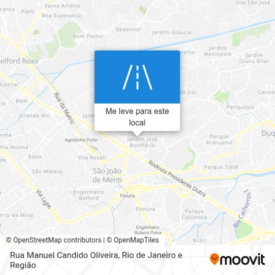 Rua Manuel Candido Oliveira mapa