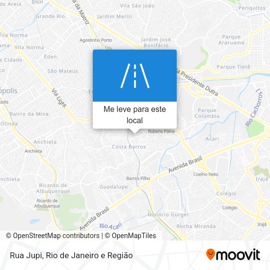 Rua Jupi mapa