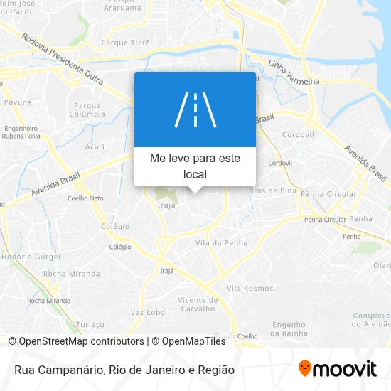 Rua Campanário mapa