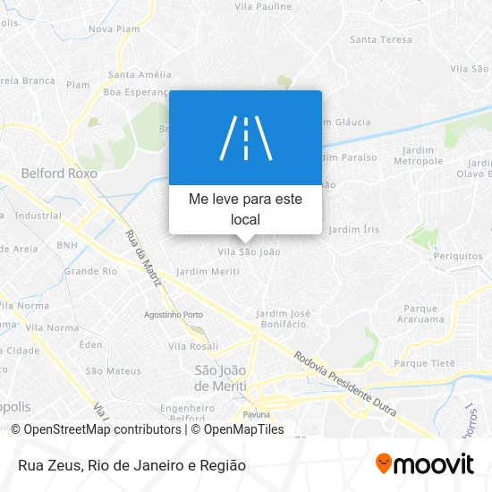 Rua Zeus mapa