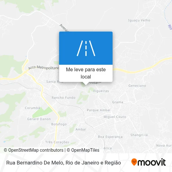 Rua Bernardino De Melo mapa