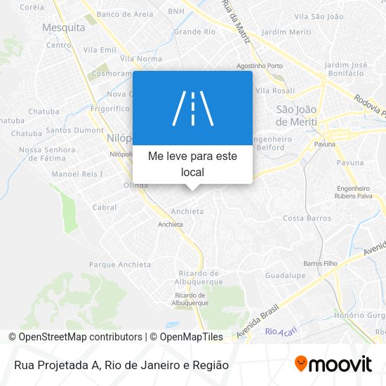Rua Projetada A mapa