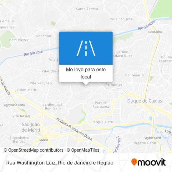 Rua Washington Luiz mapa