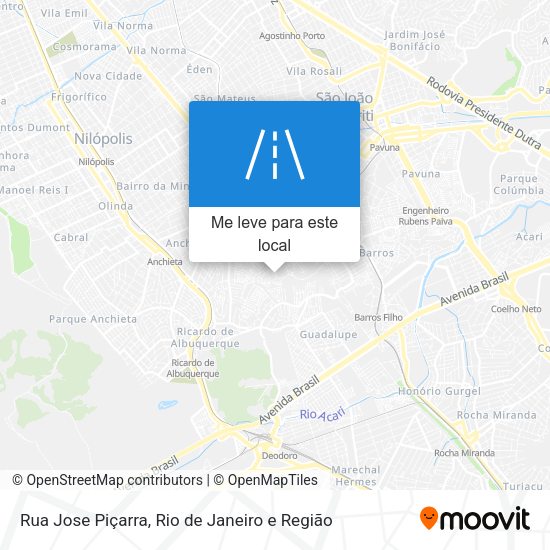 Rua Jose Piçarra mapa