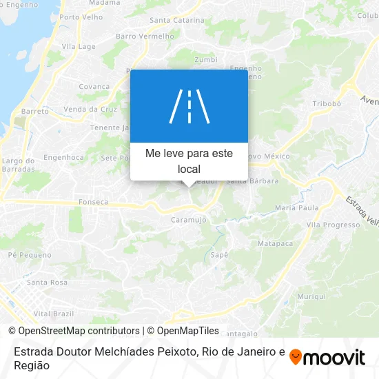 Estrada Doutor Melchíades Peixoto mapa
