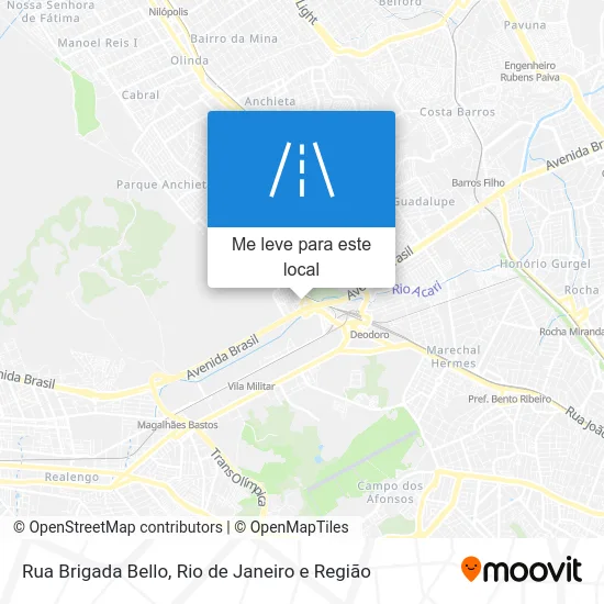 Rua Brigada Bello mapa