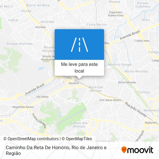 Caminho Da Reta De Honório mapa