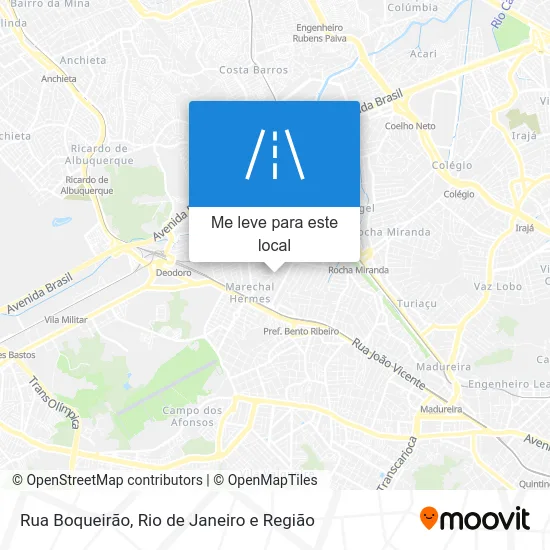 Rua Boqueirão mapa