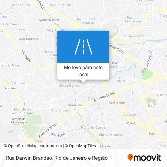 Rua Darwin Brandao mapa