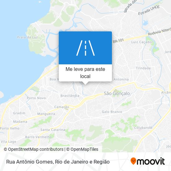 Rua Antônio Gomes mapa