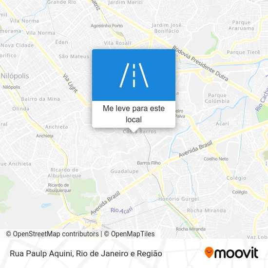 Rua Paulp Aquini mapa