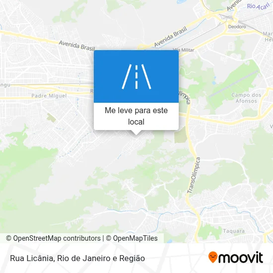 Rua Licânia mapa