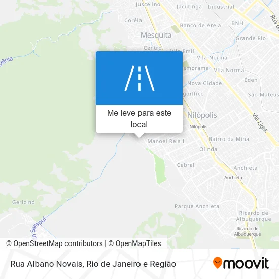 Rua Albano Novais mapa