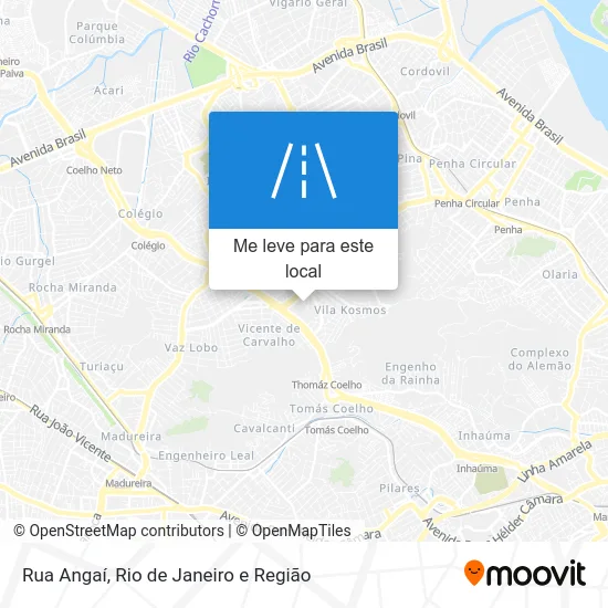 Rua Angaí mapa