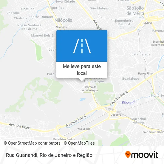 Rua Guanandi mapa