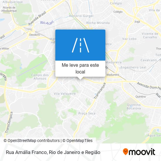 Rua Amália Franco mapa