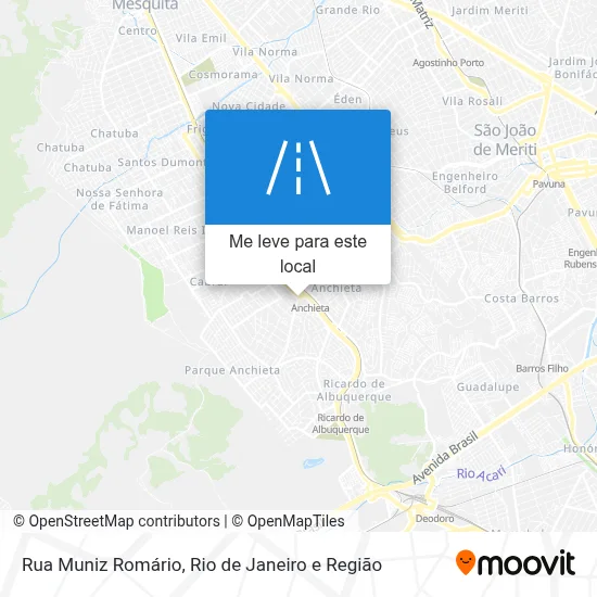 Rua Muniz Romário mapa
