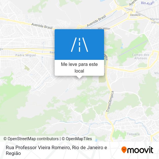 Rua Professor Vieira Romeiro mapa
