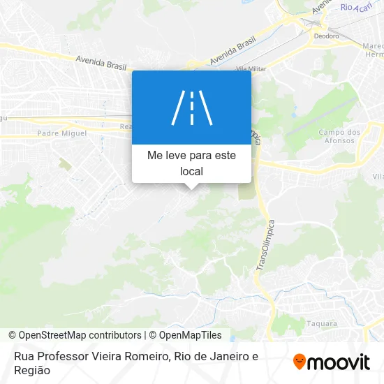 Rua Professor Vieira Romeiro mapa