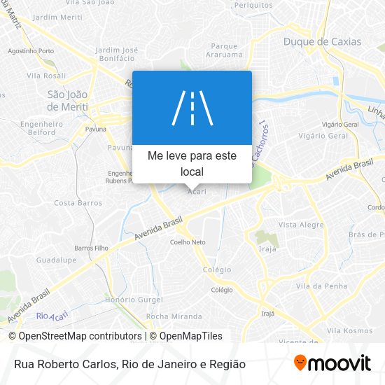 Rua Roberto Carlos mapa