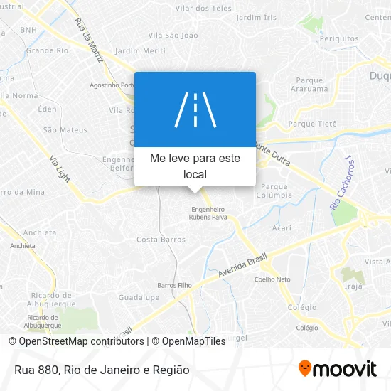 Rua 880 mapa