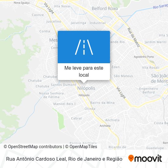 Rua Antônio Cardoso Leal mapa