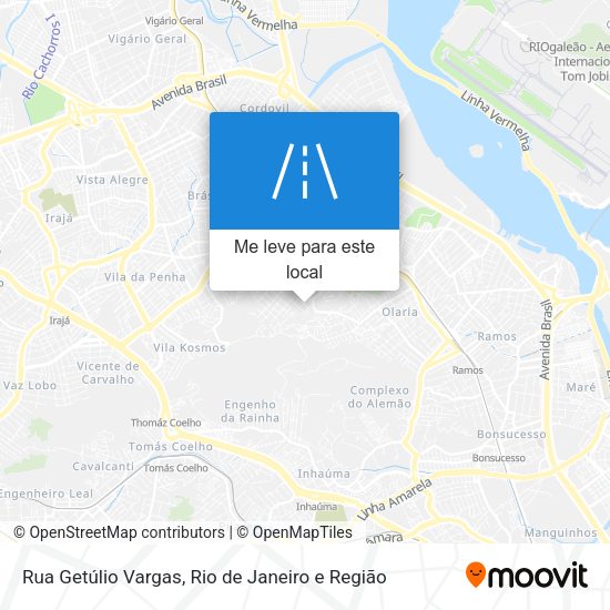 Rua Getúlio Vargas mapa