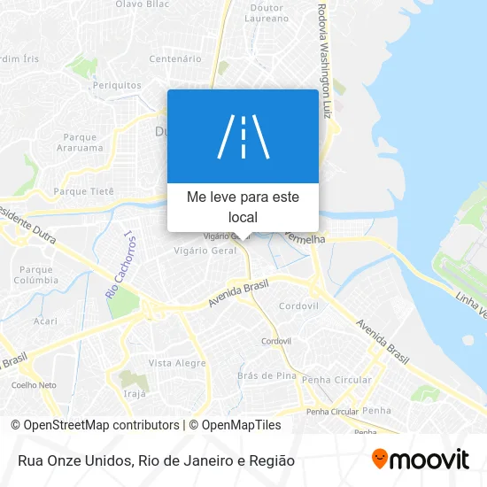 Rua Onze Unidos mapa
