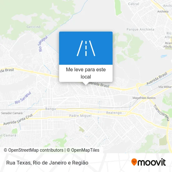 Rua Texas mapa