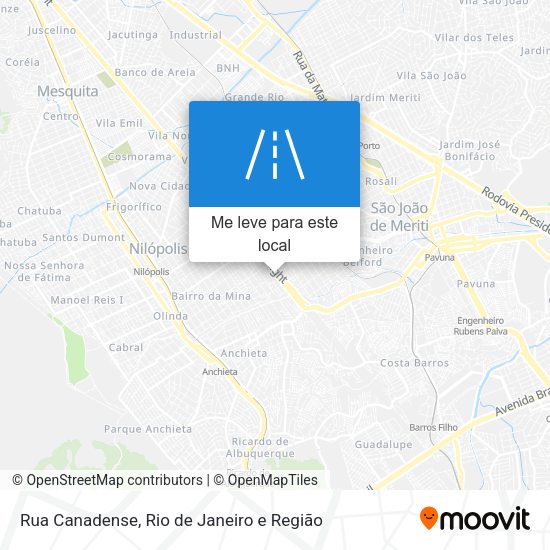 Rua Canadense mapa