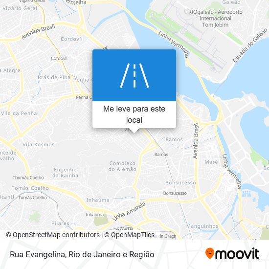 Rua Evangelina mapa