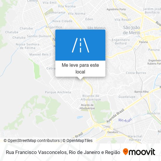 Rua Francisco Vasconcelos mapa