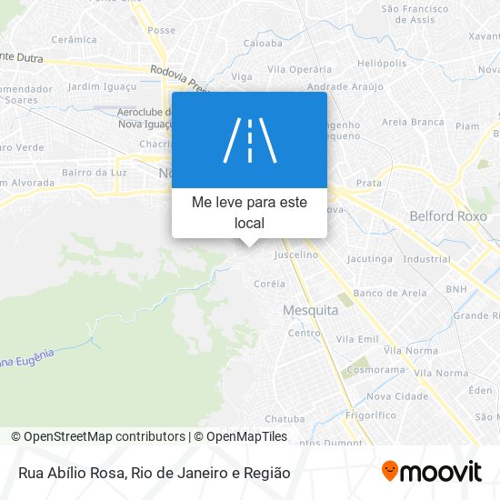 Rua Abílio Rosa mapa