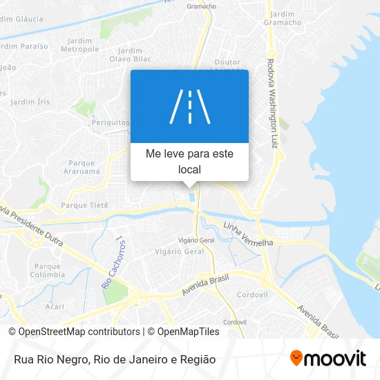 Rua Rio Negro mapa