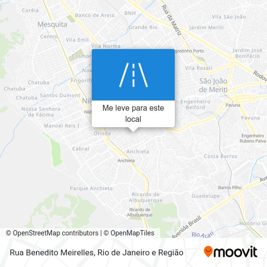 Rua Benedito Meirelles mapa