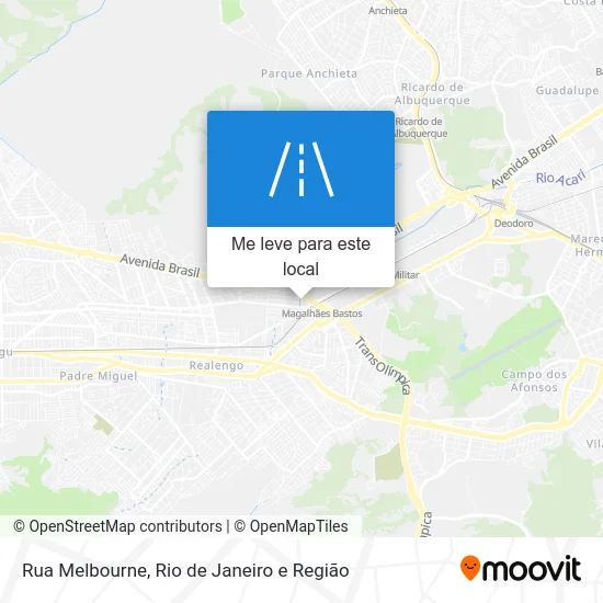Rua Melbourne mapa