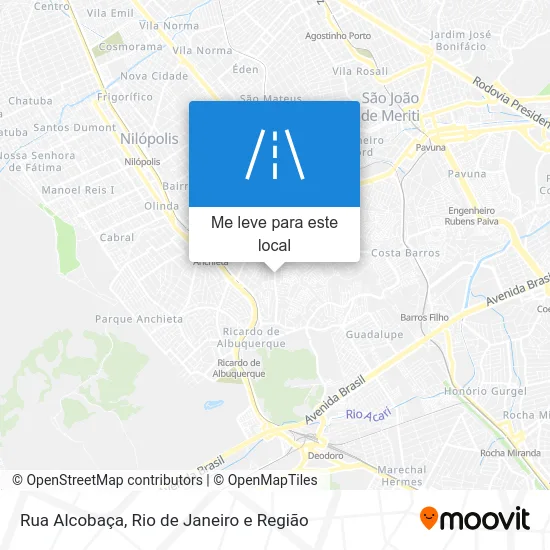 Rua Alcobaça mapa