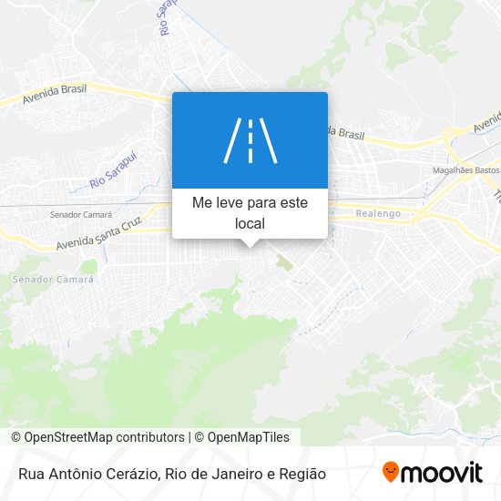 Rua Antônio Cerázio mapa