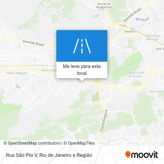 Rua São Pio V mapa