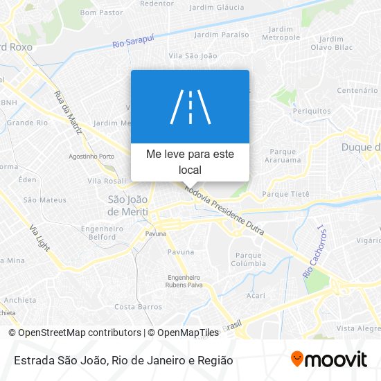 Estrada São João mapa